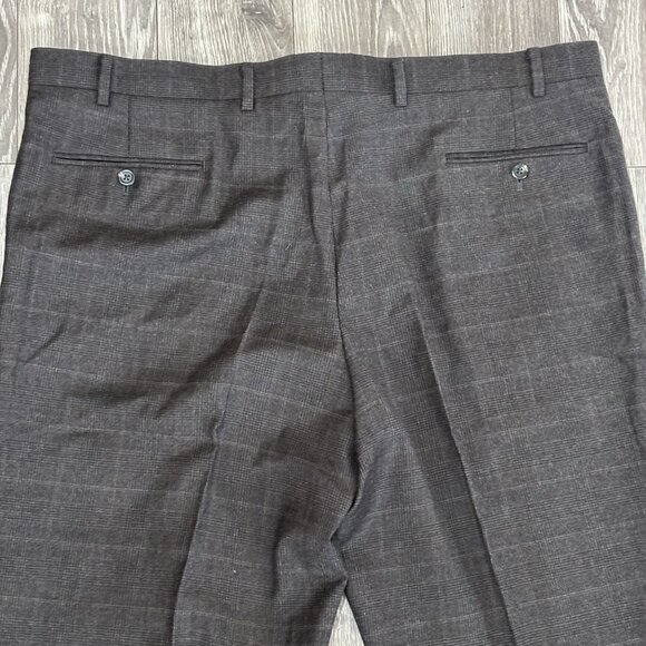 VTG Polo Ralph Lauren Brown Tweed Pants Pleated Plaid 90s Mens 40 Cashmere Wool - Picture 14 of 14